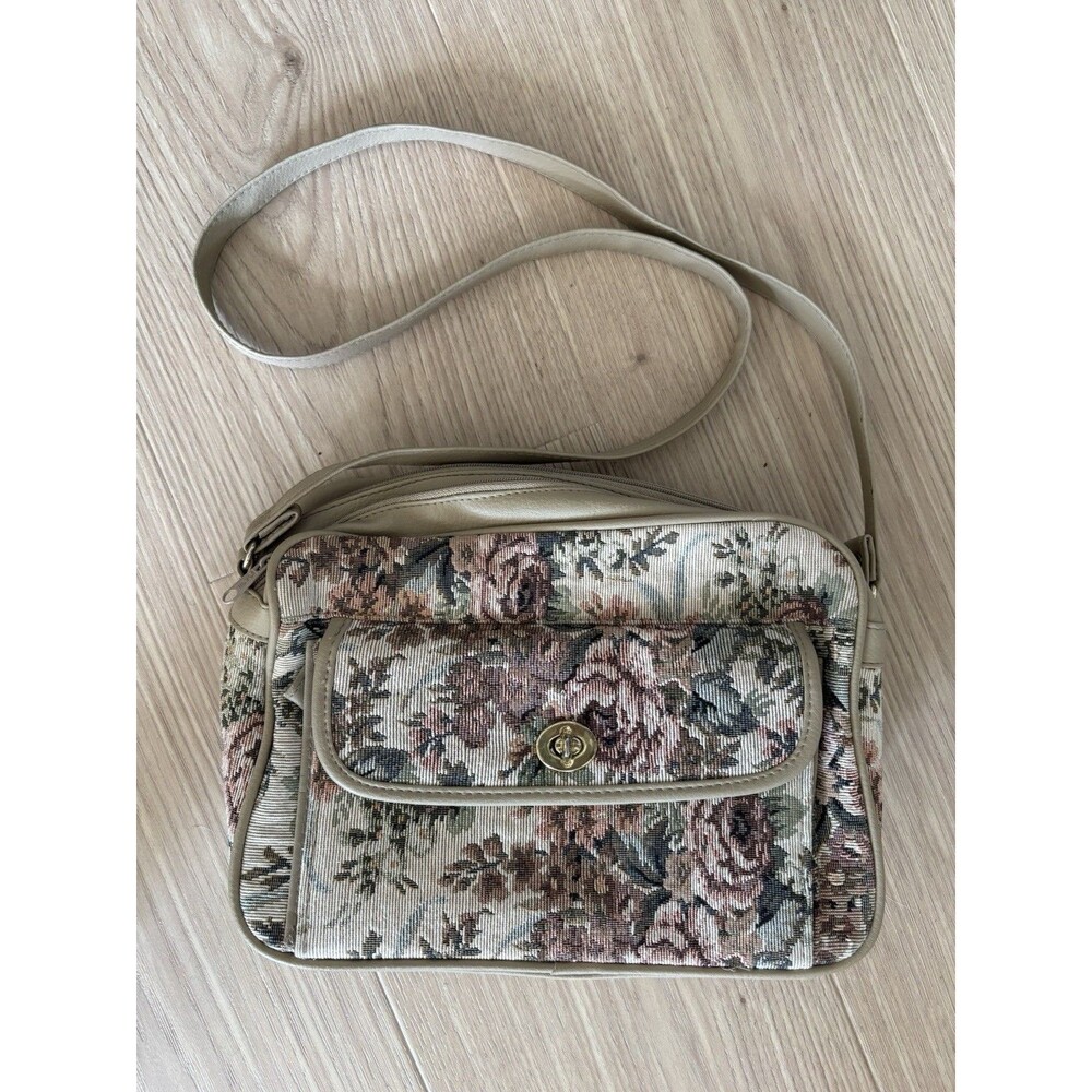 Mitzi Floral Tapestry Brown Shoulder Bag